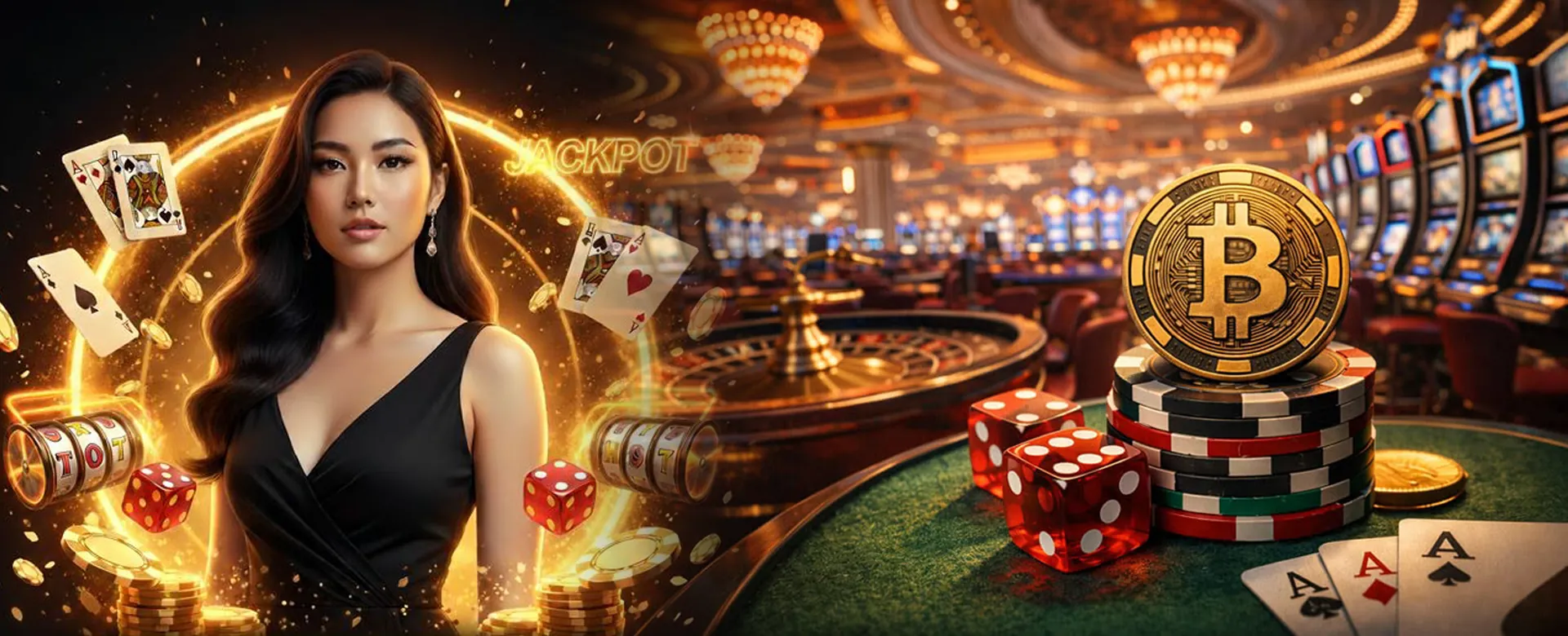 Dynamic background showing online casino gaming with PayMaya